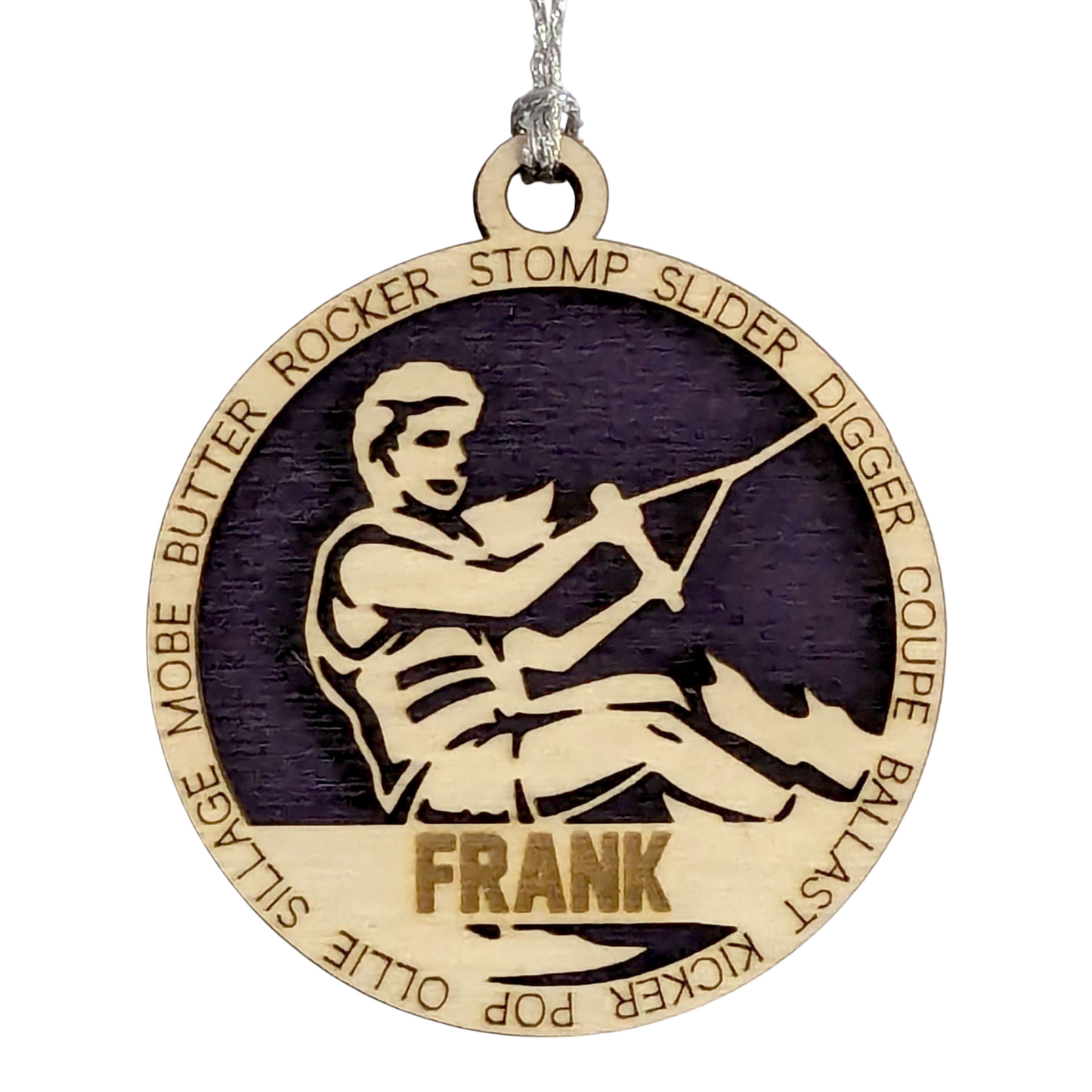 3" Laser Cut Handcrafted Wooden Personalized Female Wakeboarding Christmas Ornament - Unique Customizable Keepsake for Women Who Love Wakeboarding - Holiday Tree Decoration and Gift - Made in USA