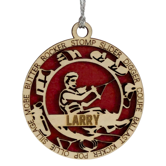 3" Laser Cut Handcrafted Wooden Personalized Female Wakeboarding Christmas Ornament - Unique Customizable Keepsake for Women Who Love Wakeboarding - Holiday Tree Decoration and Gift - Made in USA