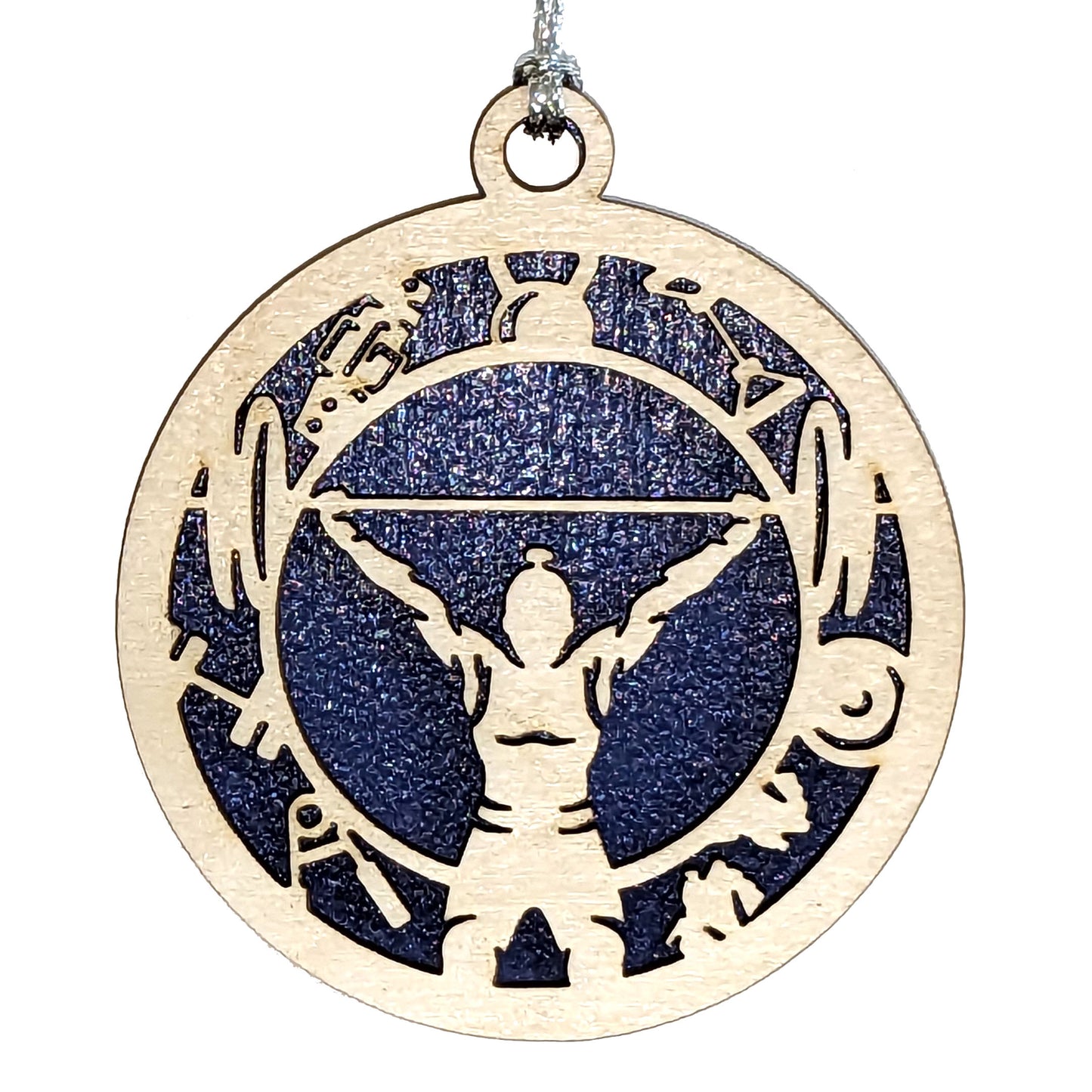 Female Weightlifting laser cut wood ornament