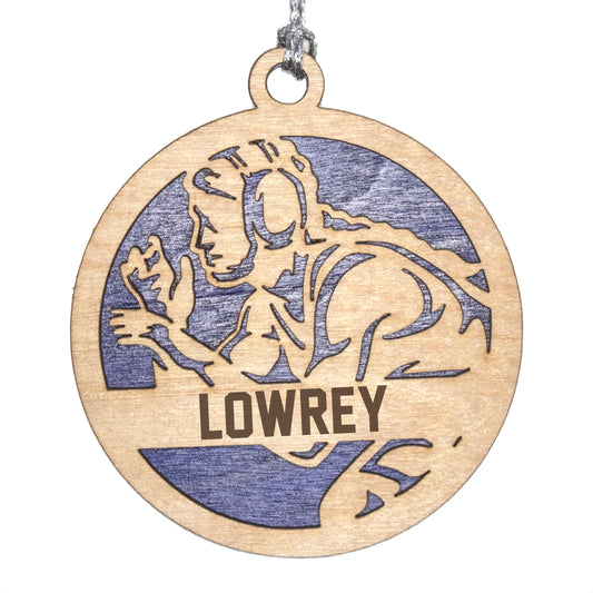 Female Wrestling laser cut personalized wood ornament