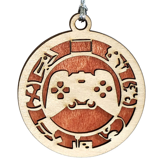 Gaming laser cut wood ornament