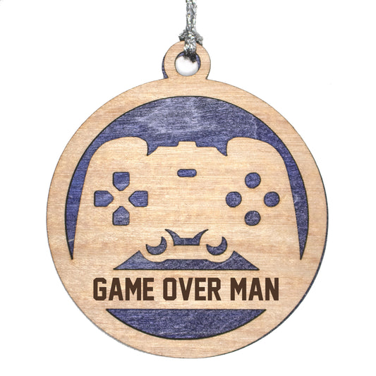 Gaming laser cut personalized wood ornament
