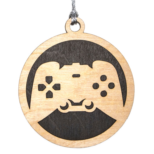 Gaming laser cut wood ornament