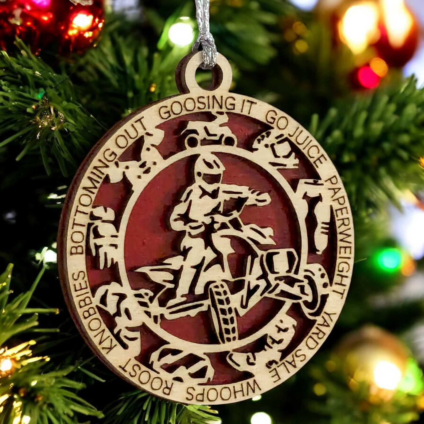 3" Handcrafted Wooden Personalized Male ATV Christmas Ornament - Customizable Holiday Keepsake Decor - Laser Cut ATV Rider Holiday Tree Decoration - Unique and Memorable ATV Enthusiast Gift Idea