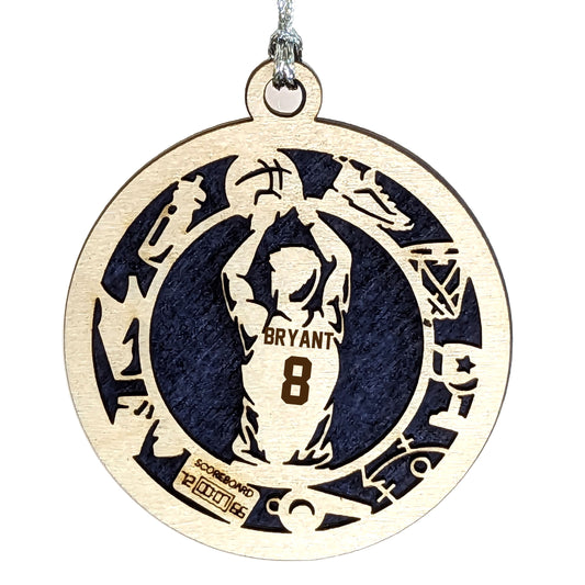 Male Basketball laser cut personalized wood ornament