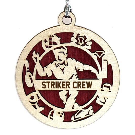Male Bowling laser cut personalized wood ornament