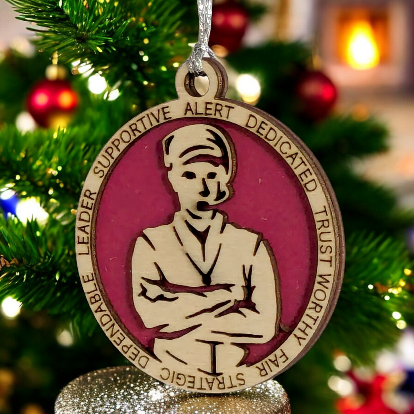 Custom 3" Laser Cut Handcrafted Wooden Male Coach Christmas Ornament - Personalized Holiday Gift and Keepsake - Unique Coach Appreciation Decor - Sports Enthusiast's Christmas Tree Ornament