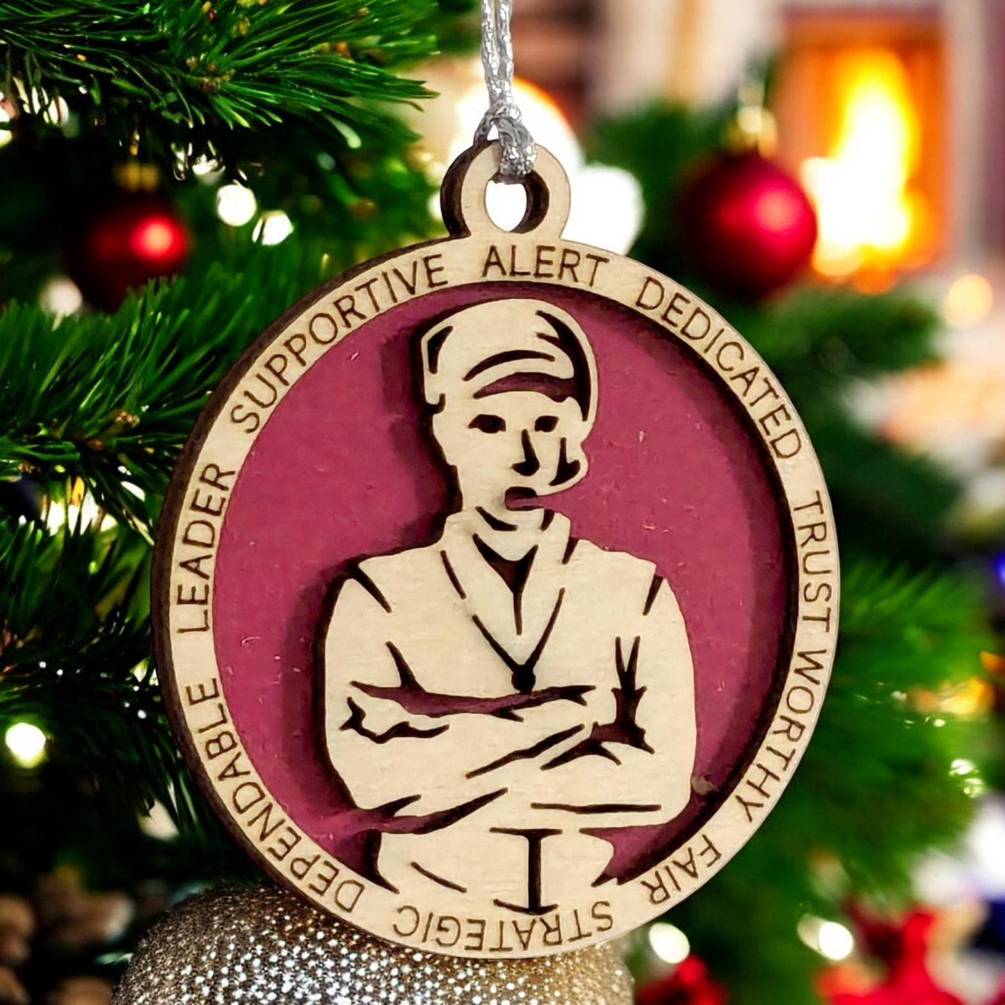 Custom 3" Laser Cut Handcrafted Wooden Male Coach Christmas Ornament - Personalized Holiday Gift and Keepsake - Unique Coach Appreciation Decor - Sports Enthusiast's Christmas Tree Ornament