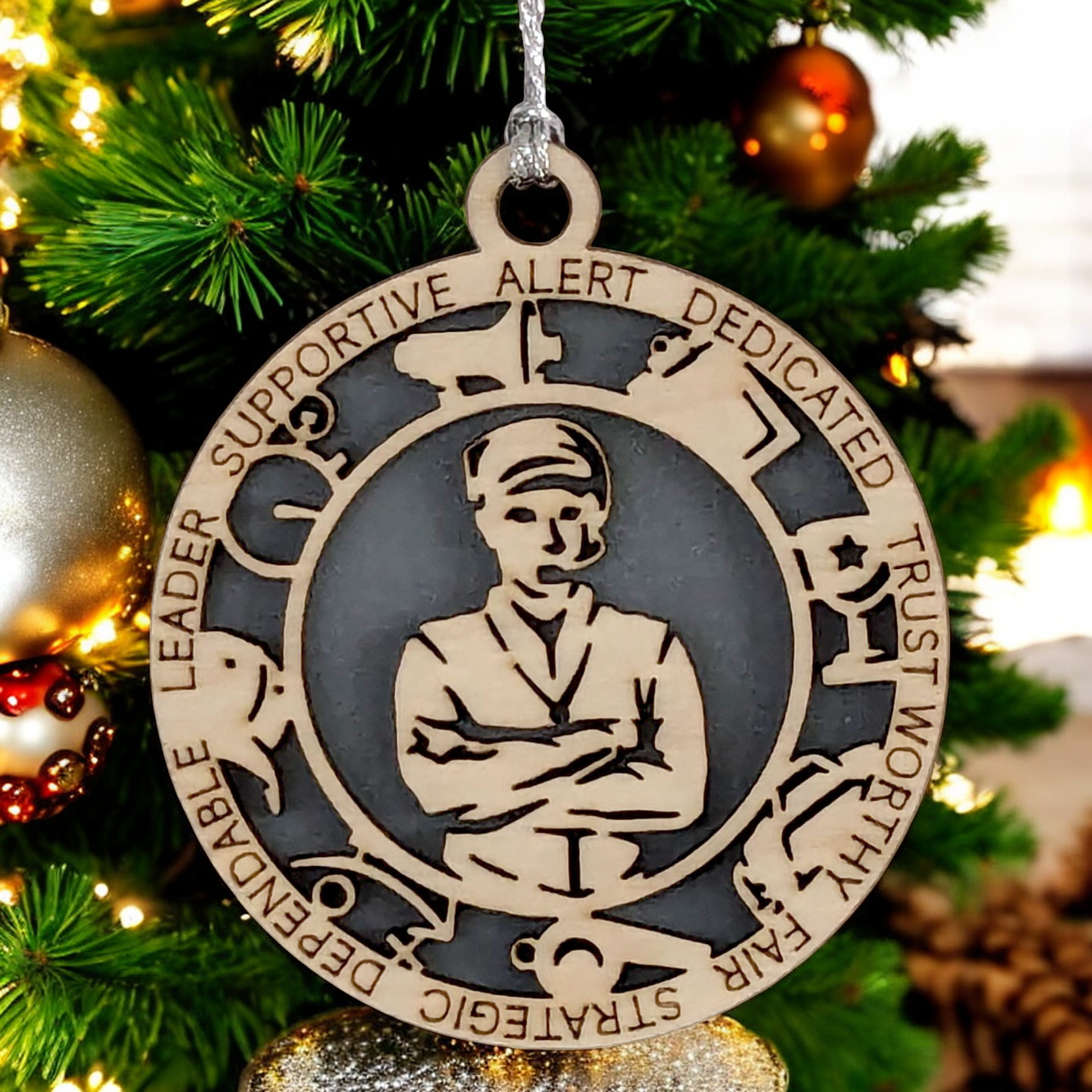 Custom 3" Laser Cut Handcrafted Wooden Male Coach Christmas Ornament - Personalized Holiday Gift and Keepsake - Unique Coach Appreciation Decor - Sports Enthusiast's Christmas Tree Ornament