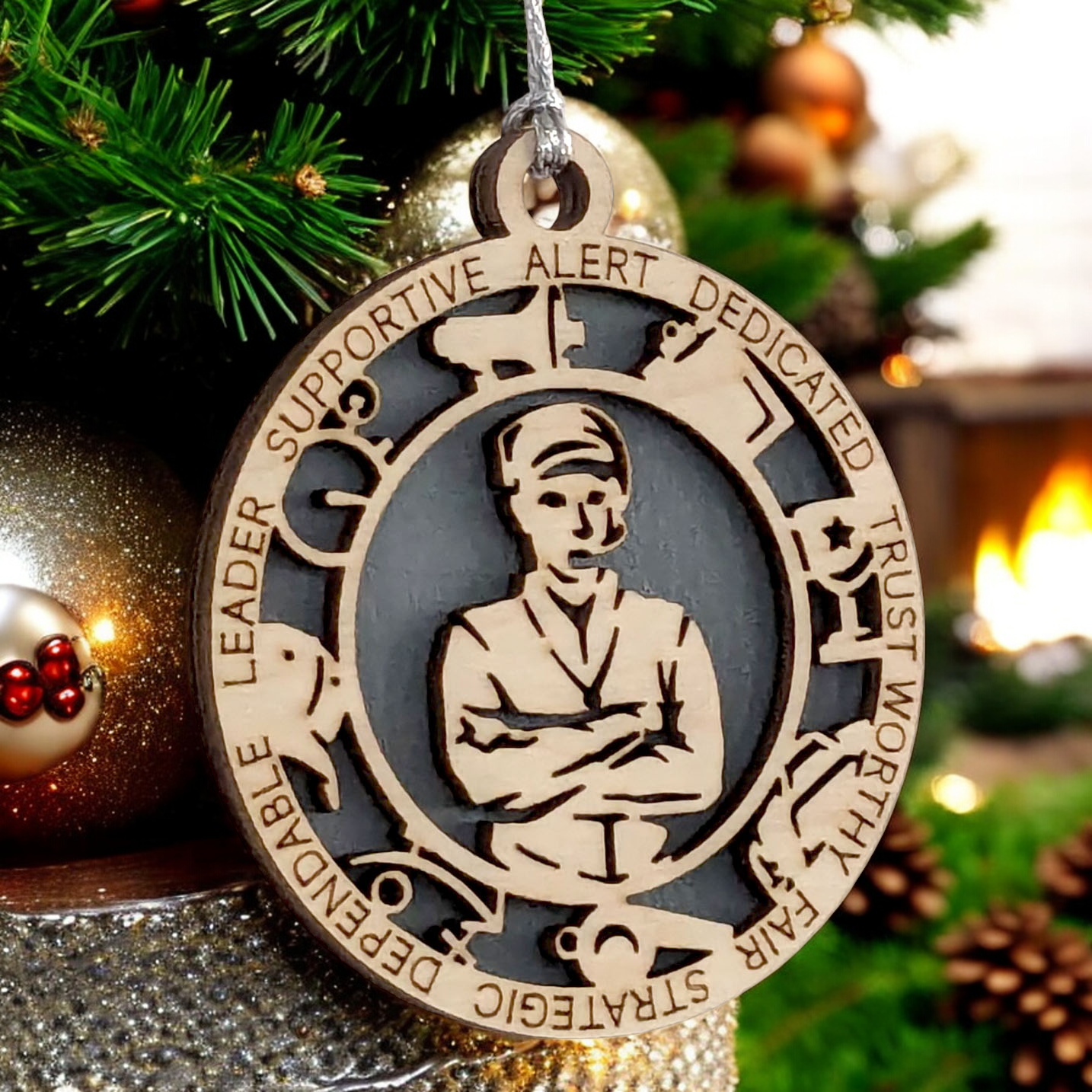 Custom 3" Laser Cut Handcrafted Wooden Male Coach Christmas Ornament - Personalized Holiday Gift and Keepsake - Unique Coach Appreciation Decor - Sports Enthusiast's Christmas Tree Ornament