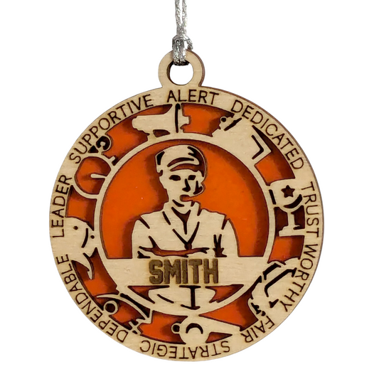 Custom 3" Laser Cut Handcrafted Wooden Male Coach Christmas Ornament - Personalized Holiday Gift and Keepsake - Unique Coach Appreciation Decor - Sports Enthusiast's Christmas Tree Ornament