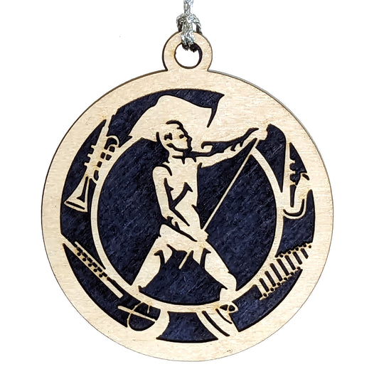 Male Colorguard laser cut wood ornament