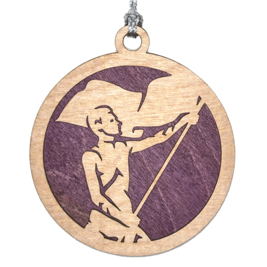 Male Colorguard laser cut wood ornament