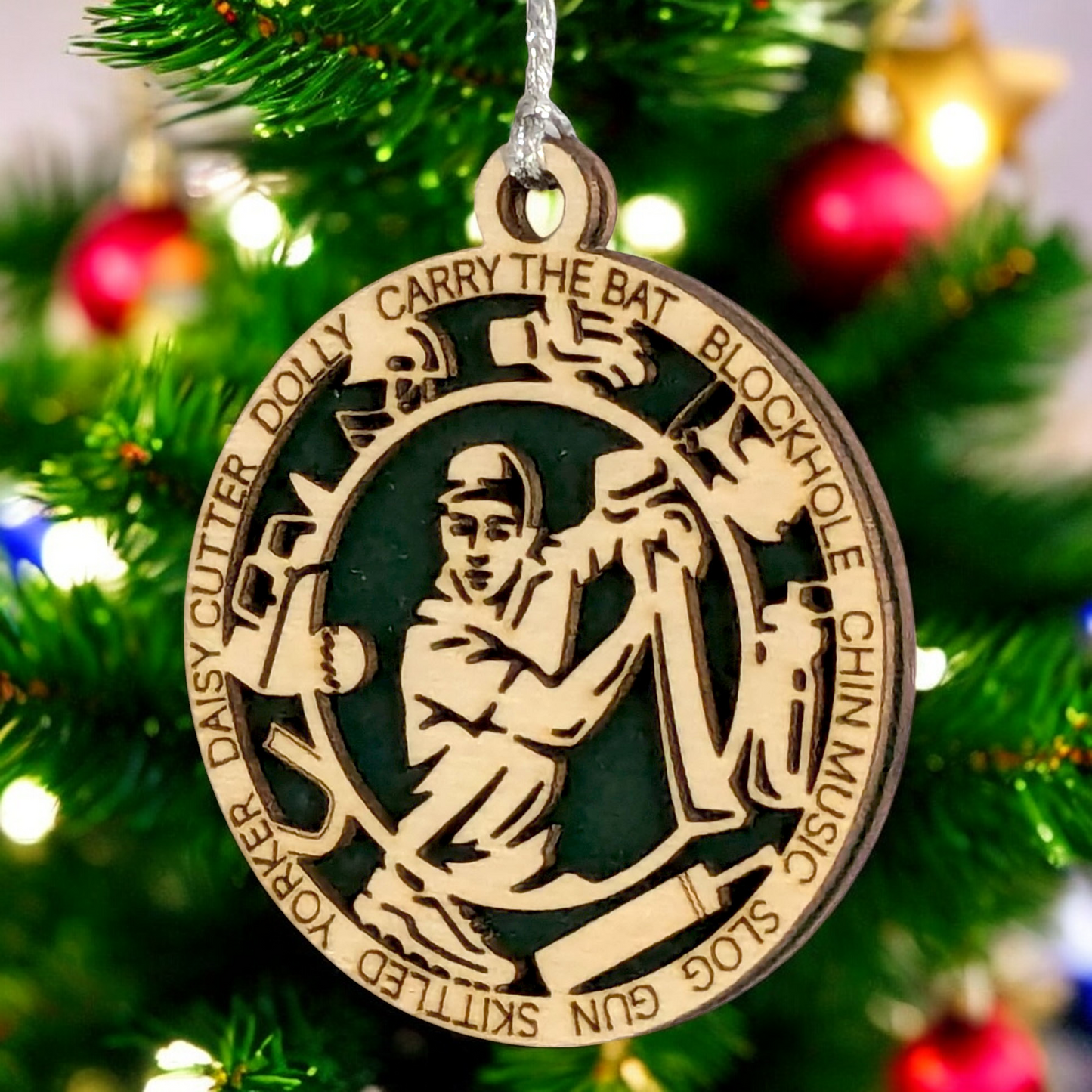 3-Inch Personalized Handcrafted Wooden Male Cricket Christmas Ornament - Unique Cricket Sports Themed Gift for Cricket Enthusiasts - Customizable Keepsake Holiday Decoration - Cricket Lover's Ornament