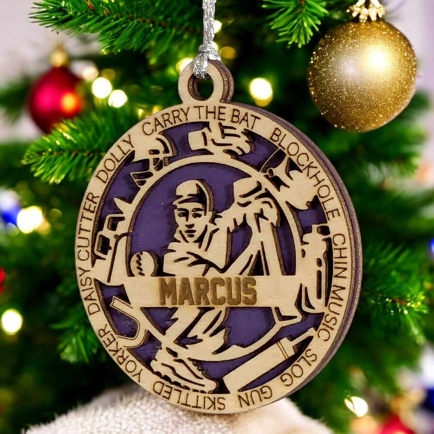 3-Inch Personalized Handcrafted Wooden Male Cricket Christmas Ornament - Unique Cricket Sports Themed Gift for Cricket Enthusiasts - Customizable Keepsake Holiday Decoration - Cricket Lover's Ornament