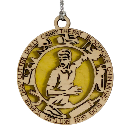 3-Inch Personalized Handcrafted Wooden Male Cricket Christmas Ornament - Unique Cricket Sports Themed Gift for Cricket Enthusiasts - Customizable Keepsake Holiday Decoration - Cricket Lover's Ornament