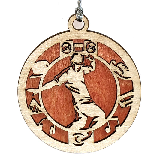 Male Hip Hop Dancer laser cut wood ornament
