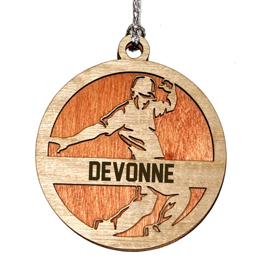 Male Hip Hop Dancer laser cut personalized wood ornament