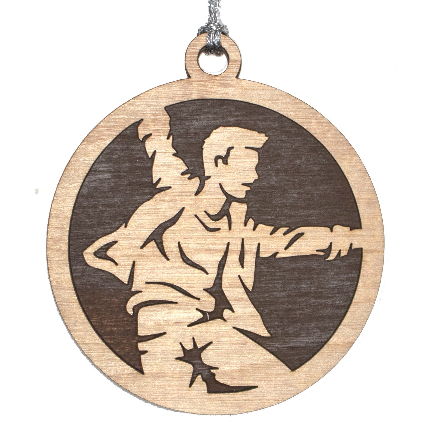 Male Jazz Dancer laser cut wood ornament