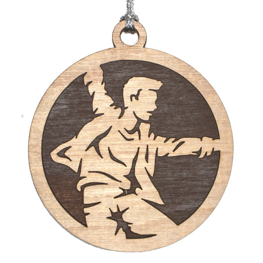 Male Jazz Dancer laser cut wood ornament