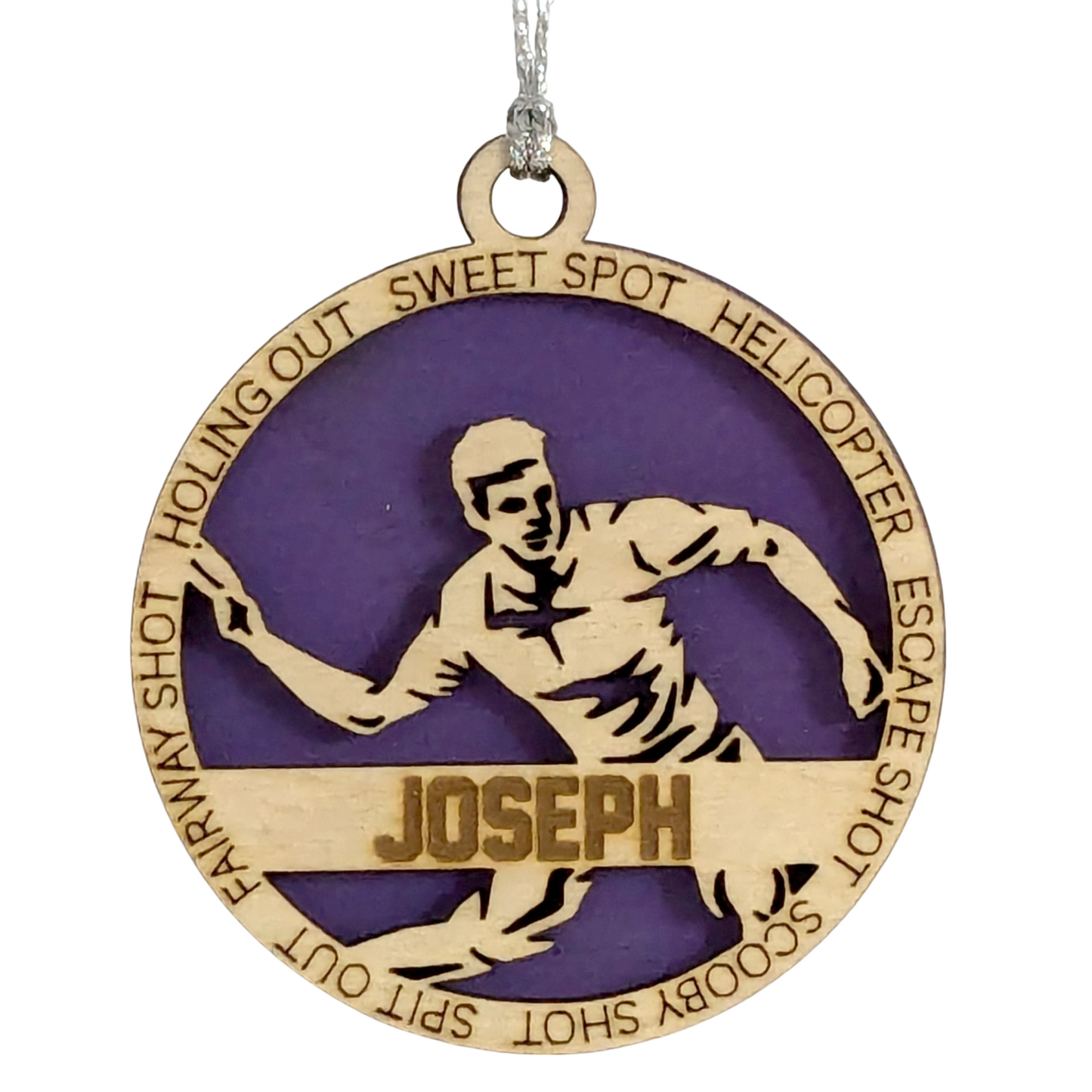 Handcrafted 3" Personalized Right Handed Male Disc Golf Christmas Ornament - Laser Cut Wooden Decor - Customizable Keepsake for Disc Golf Enthusiasts - Unique Holiday Gift