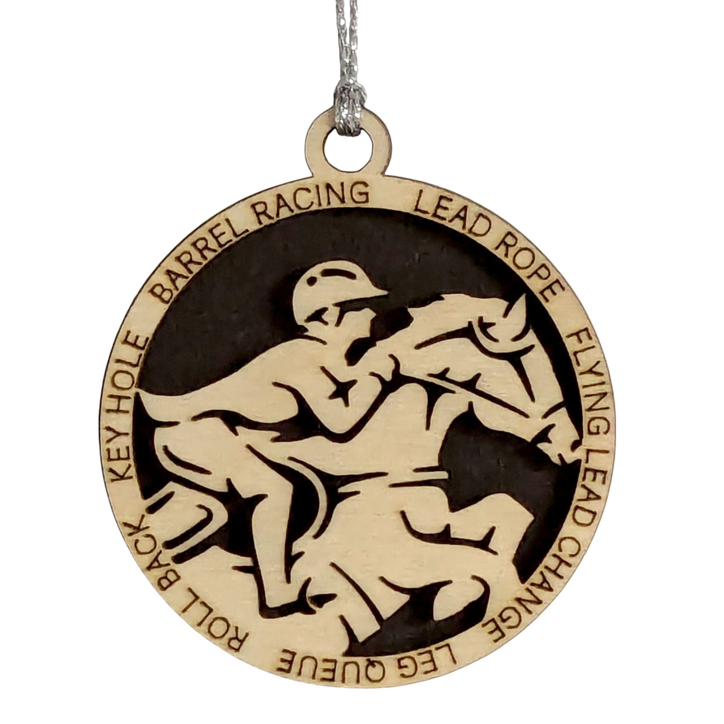 3" Handcrafted Wooden Personalized Male Equestrian Christmas Ornament - Custom Horse Rider Holiday Decor