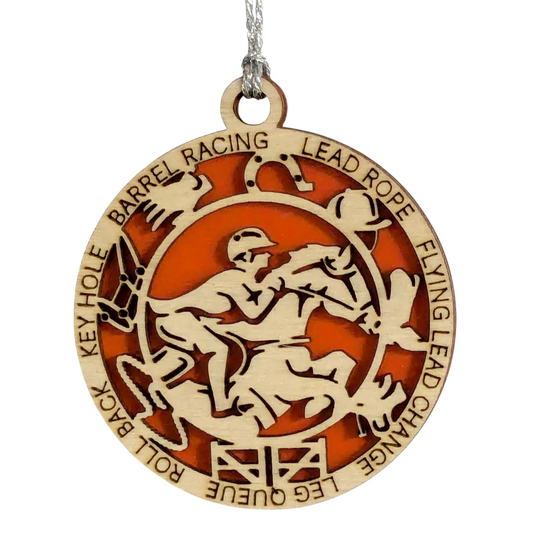 3" Handcrafted Wooden Personalized Male Equestrian Christmas Ornament - Custom Horse Rider Holiday Decor