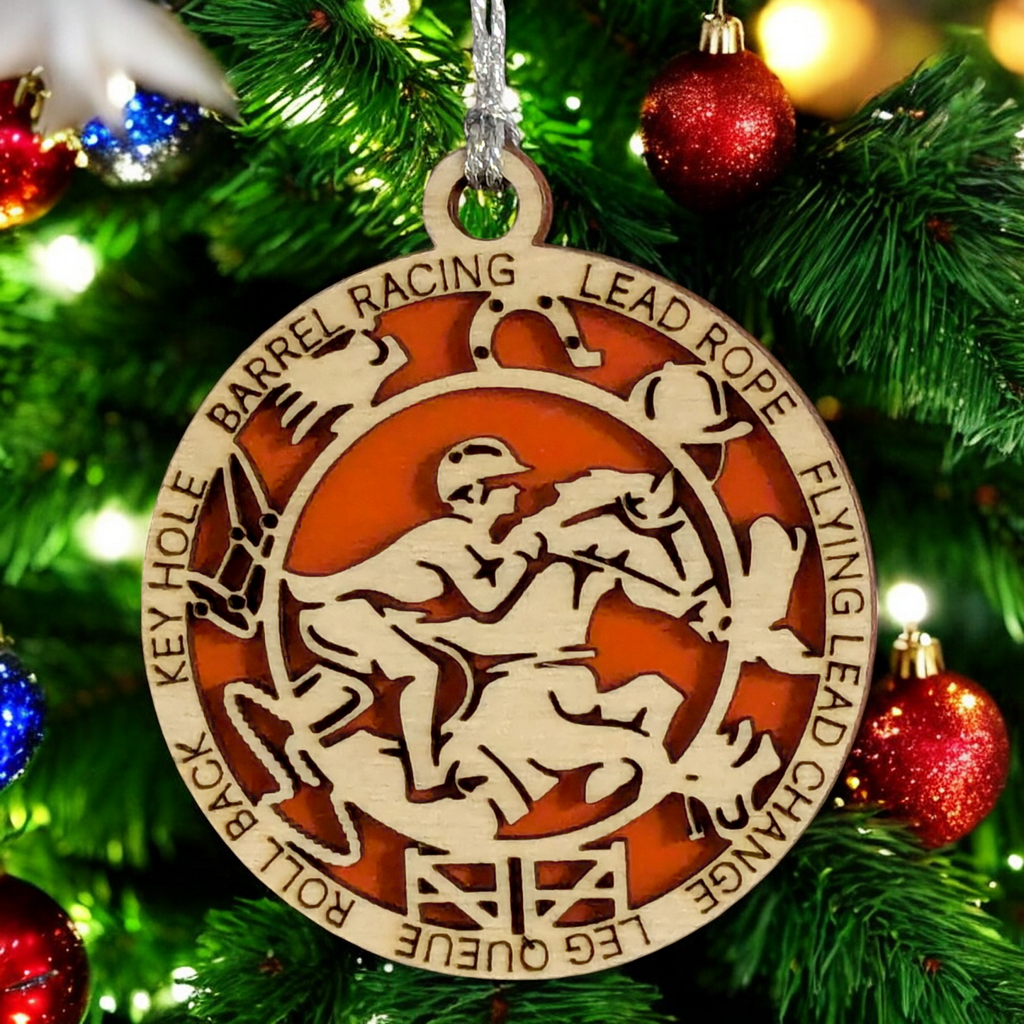 3" Handcrafted Wooden Personalized Male Equestrian Christmas Ornament - Custom Horse Rider Holiday Decor