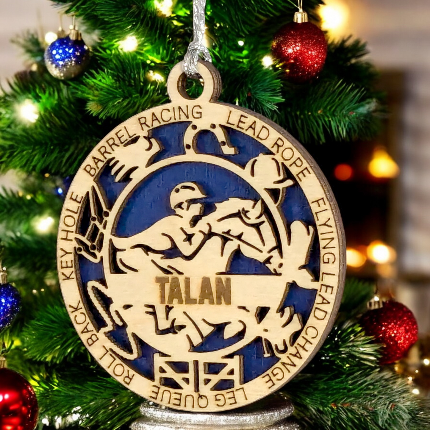 3" Handcrafted Wooden Personalized Male Equestrian Christmas Ornament - Custom Horse Rider Holiday Decor