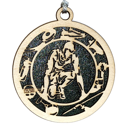 Male Track & Field laser cut wood ornament