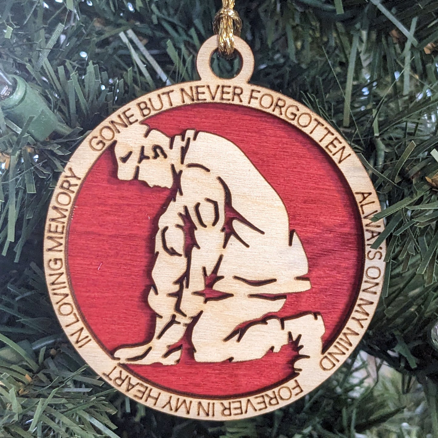Handcrafted Marine Soldier Memorial Christmas Ornament - 3" Wood Laser Cut Tribute - Military Holiday Decoration - Customizable Patriotic Gift