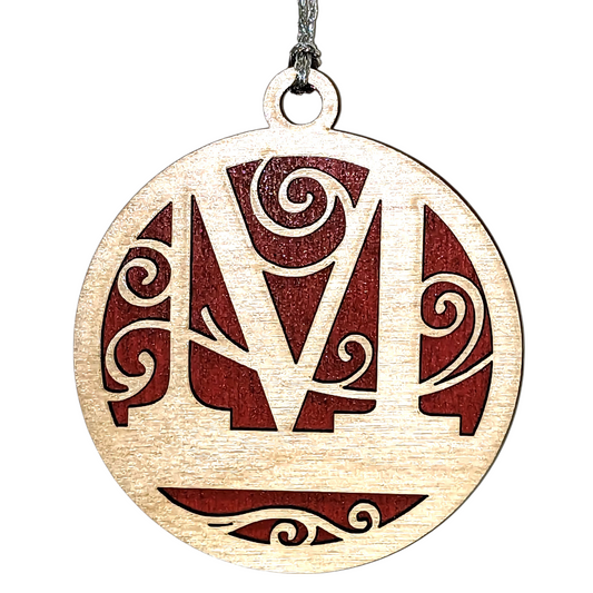3" Personalized Laser Cut Monogram Christmas Ornament - Custom Initial Holiday Decoration for Tree - Unique Handcrafted Xmas Gift - Festive Decor Keepsake