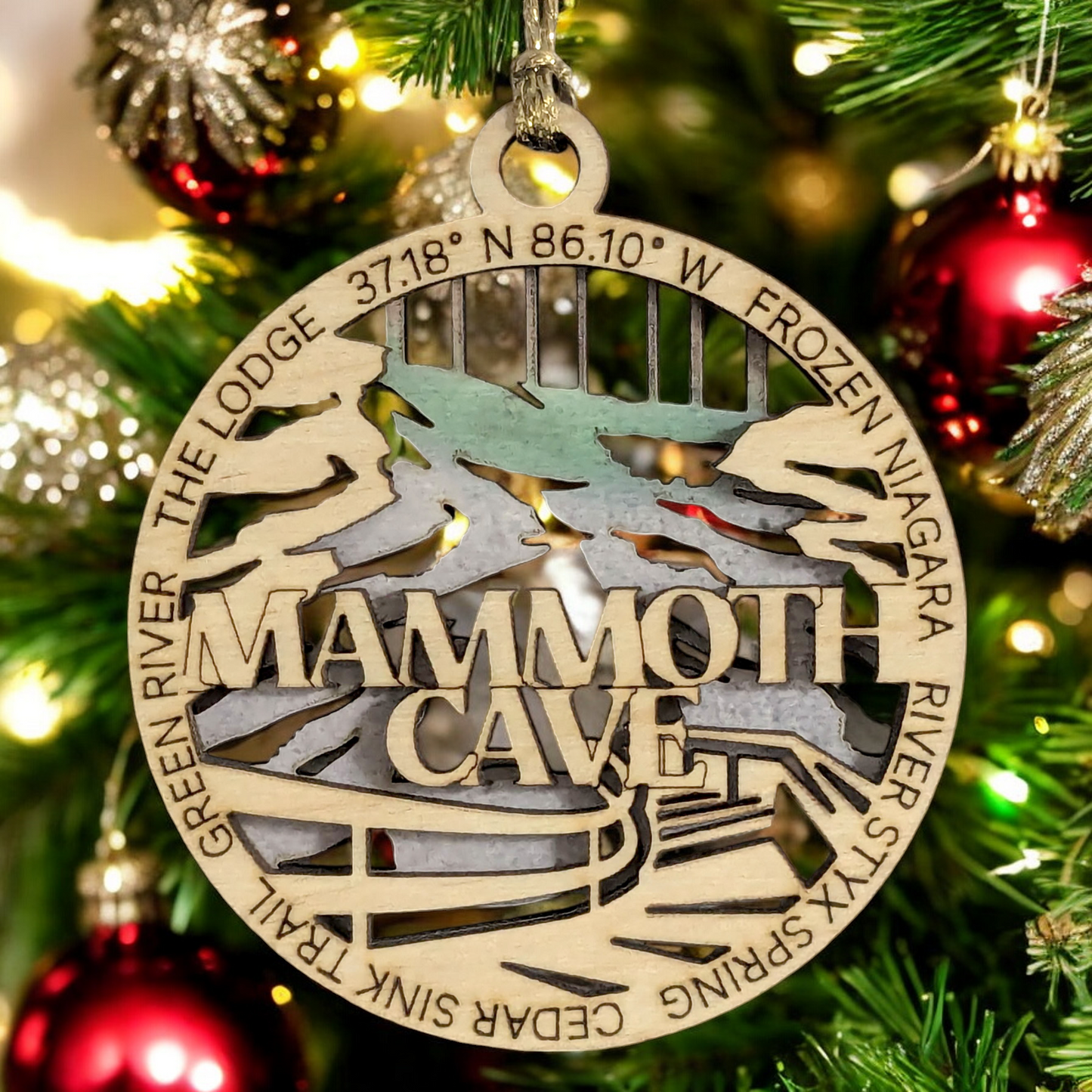 Mammoth Cave National Park Keepsake - Handcrafted Wooden Christmas Ornament 3" -  Made in USA