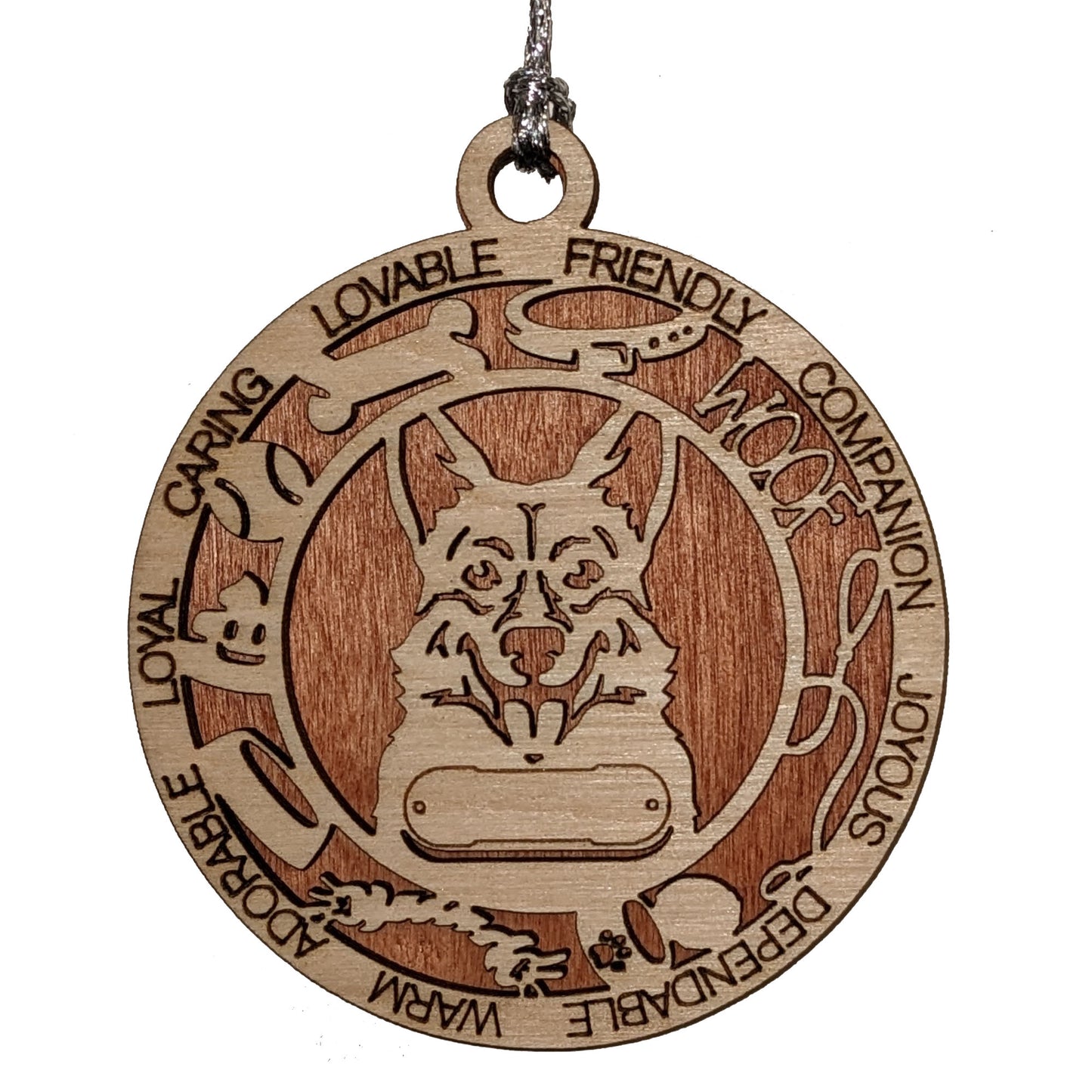 Personalized 3" Round Wooden Dog Christmas Ornament - Pembroke Welsh Corgi Design - Customizable Name Tag & Text - Handcrafted in USA - Choose Background Color or Print - Perfect Holiday Gift!