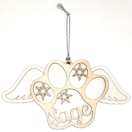 Personalized Angel Paw Print Keepsake for Pet Lovers, More Than Just an Ornament