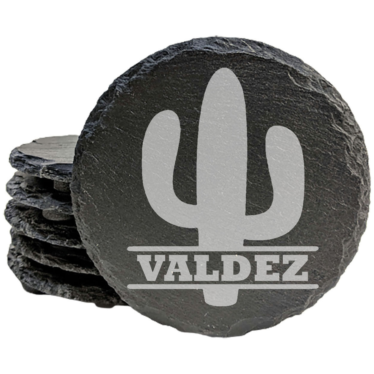 Stick with Style: Personalized Cactus Coasters with Your Name or Initials