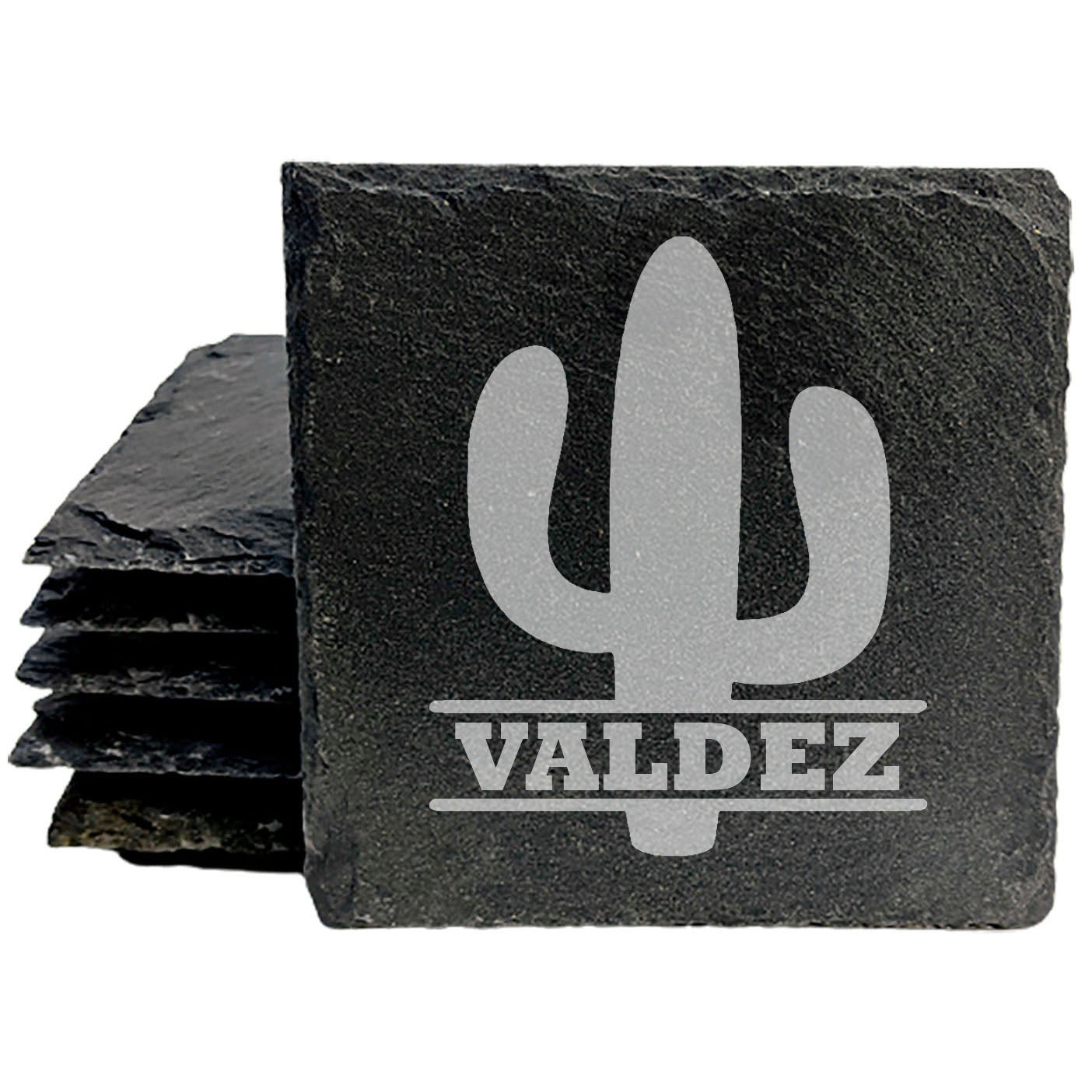 Stick with Style: Personalized Cactus Coasters with Your Name or Initials