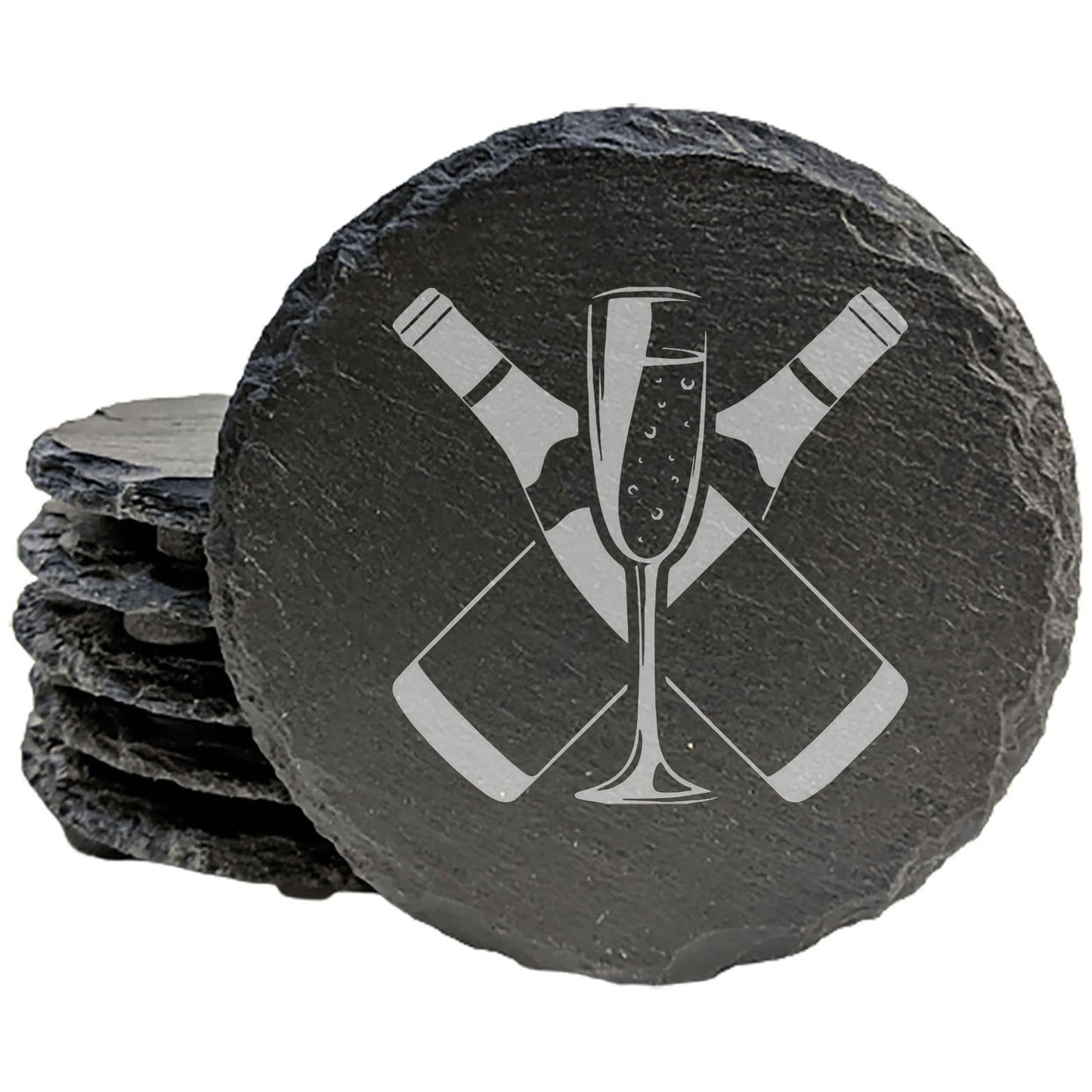 Pop the Bubbly, Celebrate in Style: Laser-Etched Champagne Coasters
