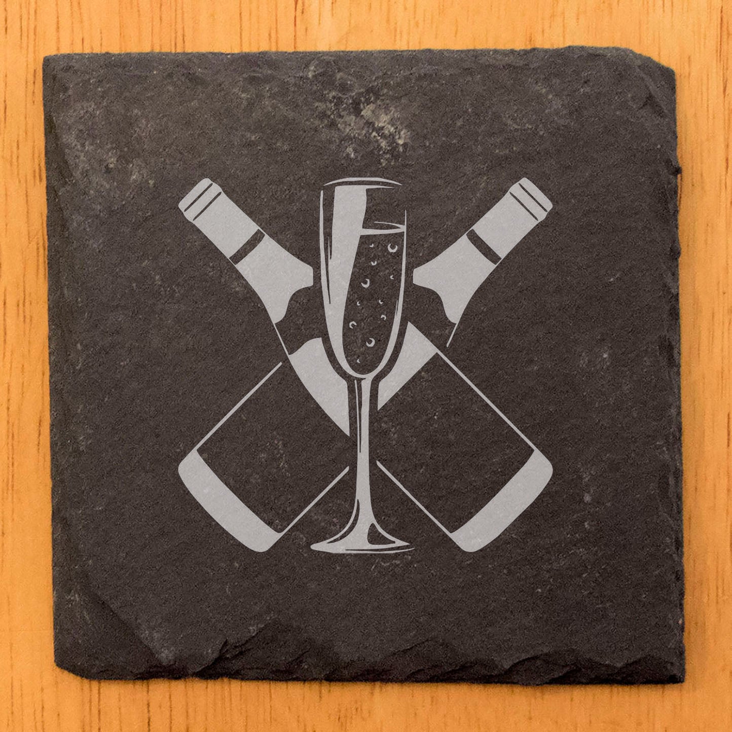 Pop the Bubbly, Celebrate in Style: Laser-Etched Champagne Coasters