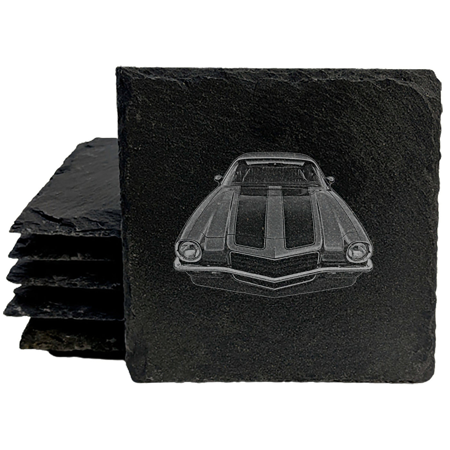 Rev Up Your Style: 1971 Chevy Camaro Laser-Etched Coasters