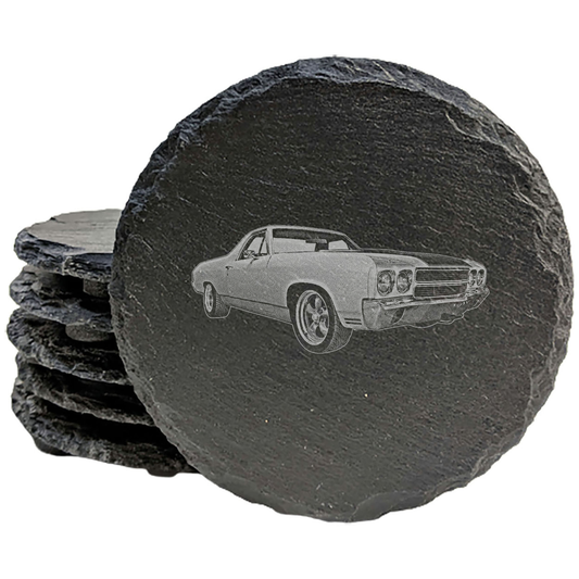 1970 Chevy El Camino Coasters: Muscle Meets Utility for Your Drinks