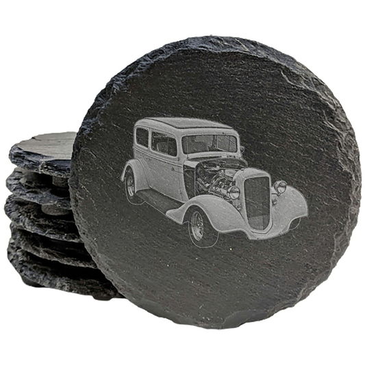 Rev Up Your Style: Classic 1935 Chevy Street Rod Coasters for any Drink