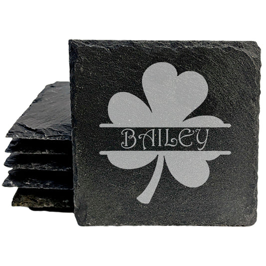 Lucky Charm: Personalized Clover Coasters for any Drink
