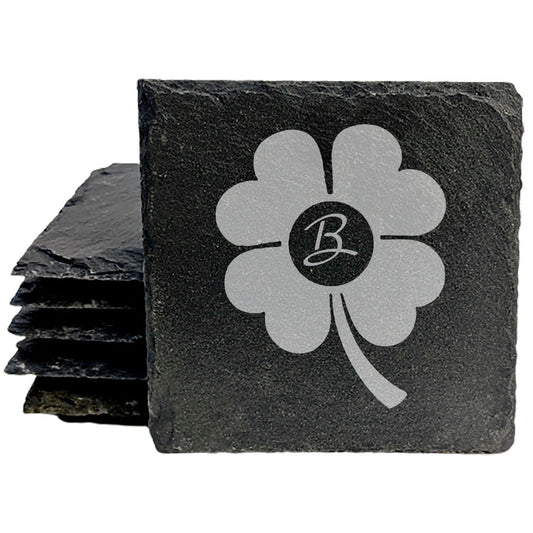 Fortunate Find: Personalized Four Leaf Clover Coasters