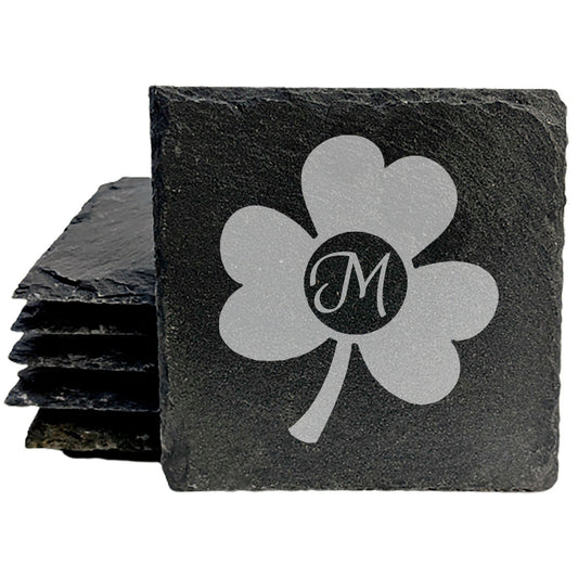 Get Lucky: Personalized Clover Coasters with Your Initials