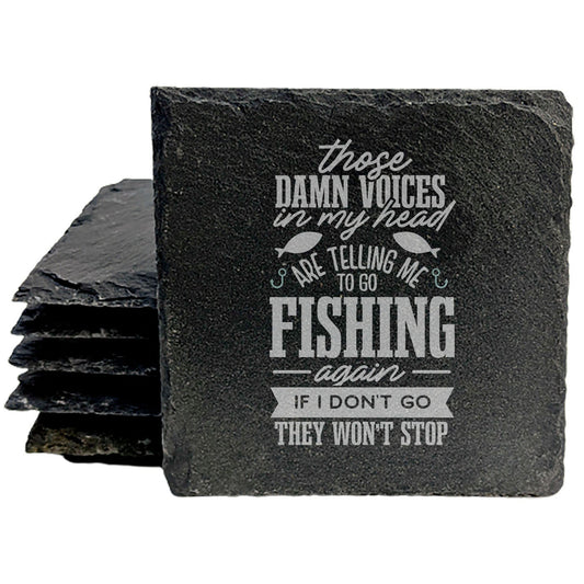 Man Cave Makeover: Add Some Humor with Fishing Slate Coasters