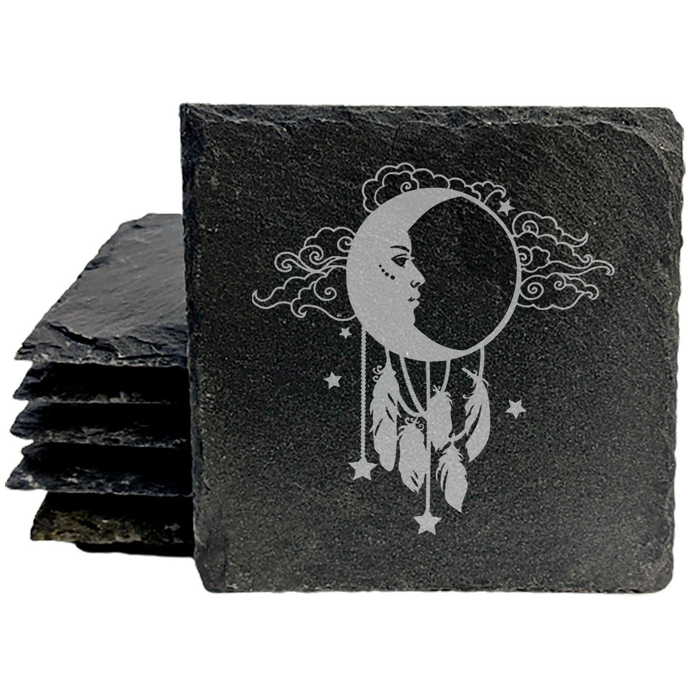 Dreamy Vibes: Laser-Etched Dream Catcher Coasters - Capture Good Dreams