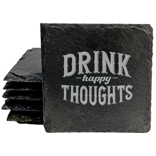 Drink Happy Thoughts Coasters