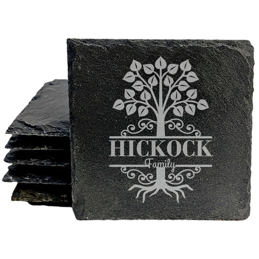 Building Roots Together: Personalized Family Tree Coasters