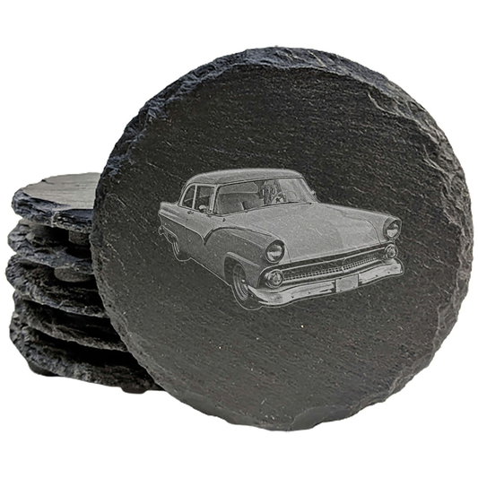 Timeless Design: Classic 1955 Ford Fairlane Coasters with Rustic Charm
